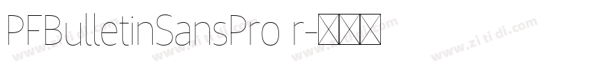PFBulletinSansPro r字体转换